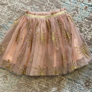 Gold & Pale Pink Nicole Miller Tulle Skirt
